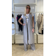 CENERENTOLA SELECTION - Gilet & pantalone a palazzo MALAWI grigio perla